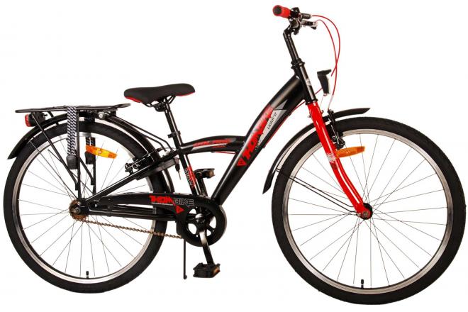 Volare Thombike Kinderfahrrad - Jungen - 24 Zoll - Schwarz Rot - Zweihandbremsen