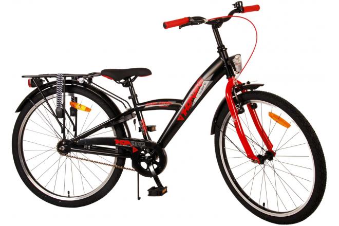 Volare Thombike Kinderfahrrad - Jungen - 24 Zoll - Schwarz Rot