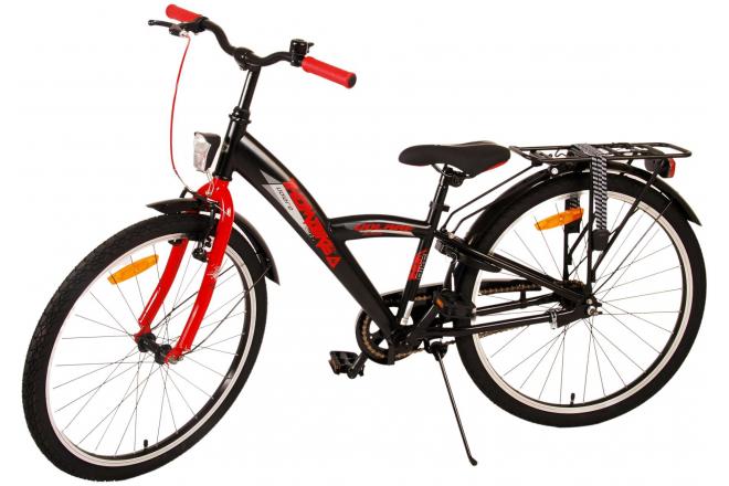 Volare Thombike Kinderfahrrad - Jungen - 24 Zoll - Schwarz Rot