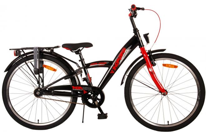 Volare Thombike Kinderfahrrad - Jungen - 24 Zoll - Schwarz Rot