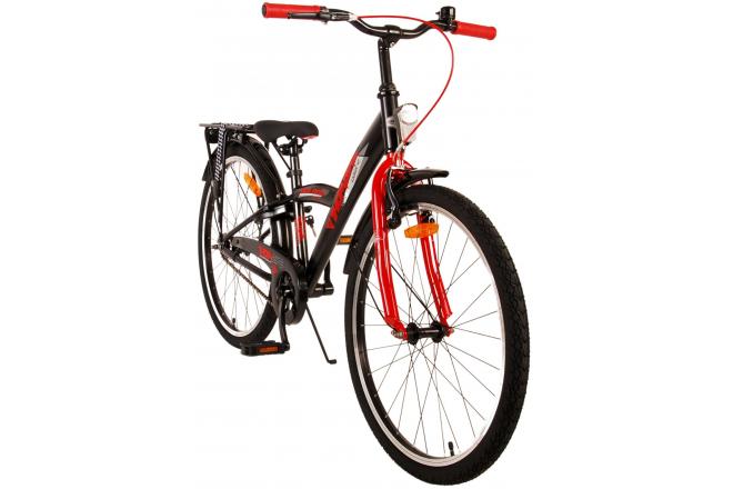 Volare Thombike Kinderfahrrad - Jungen - 24 Zoll - Schwarz Rot