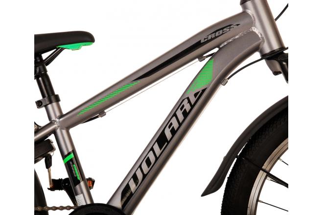 Volare Cross Kinderfahrrad - Jungen - 20 Zoll - dunkelgrau, 6 Gänge