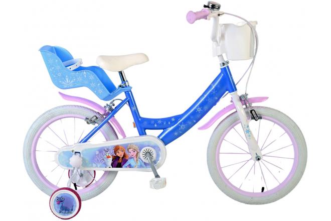Frozen Kinderfahrrad - Mädchen - 16 Zoll - Blau - Zwei Handbremsen