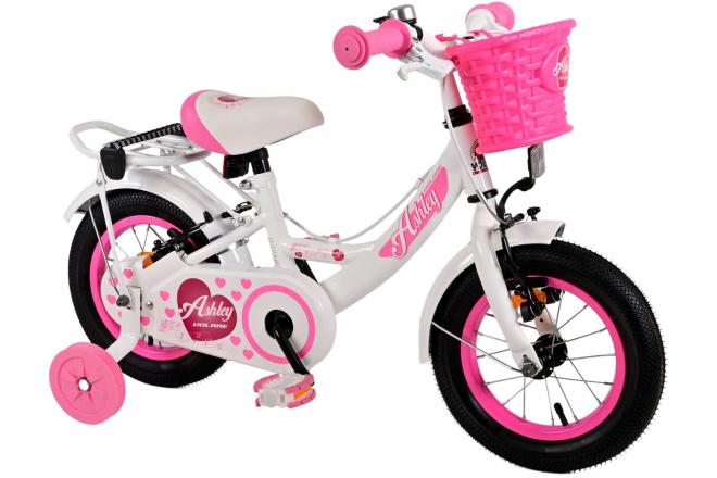 Volare Ashley Kinderfahrrad - Mädchen - 12 Zoll - Weiß - Zweihandbremsen