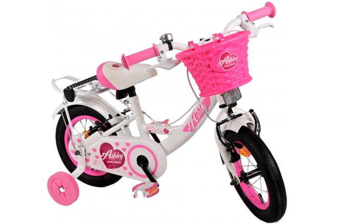 Volare Ashley Kinderfahrrad - Mädchen - 12 Zoll - Weiß - Zweihandbremsen