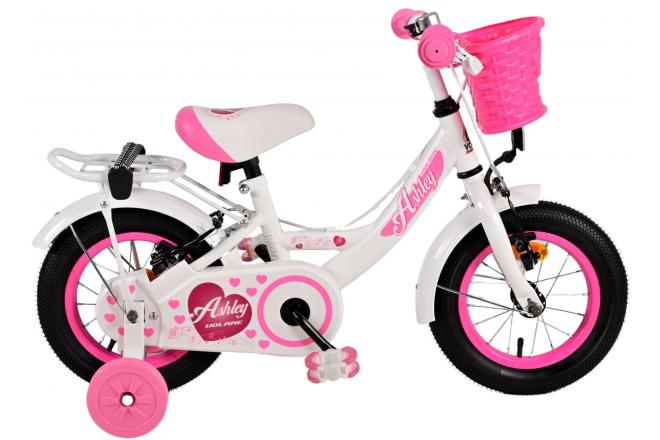 Volare Ashley Kinderfahrrad - Mädchen - 12 Zoll - Weiß - Zweihandbremsen