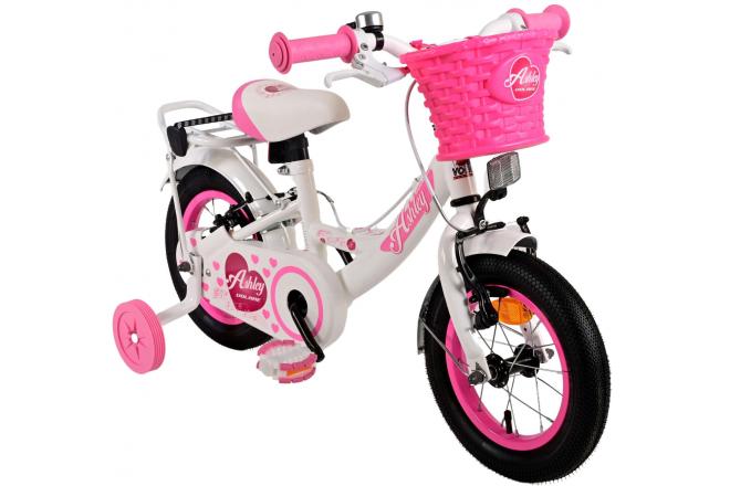 Volare Ashley Kinderfahrrad - Mädchen - 12 Zoll - Weiß - Zweihandbremsen