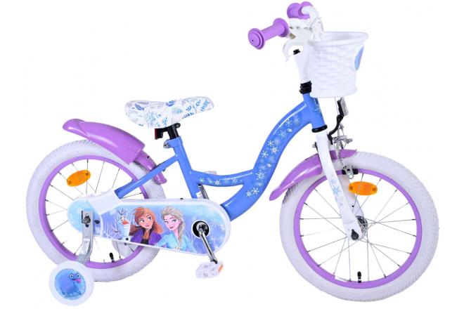 Disney Frozen 2 Kinderfahrrad - Mädchen - 16 Zoll - Blau / Lila