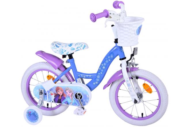 Disney Frozen 2 Kinderfahrrad - Mädchen - 14 inch - Blau / Lila