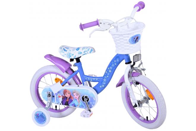 Disney Frozen 2 Kinderfahrrad - Mädchen - 14 inch - Blau / Lila