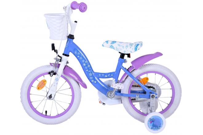 Disney Frozen 2 Kinderfahrrad - Mädchen - 14 inch - Blau / Lila