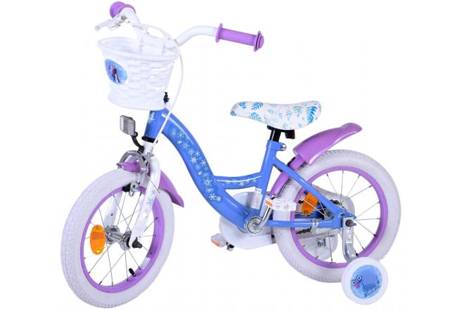 Disney Frozen 2 Kinderfahrrad - Mädchen - 14 inch - Blau / Lila