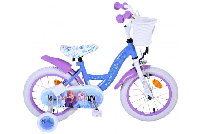 Disney Frozen 2 Kinderfahrrad - Mädchen - 14 inch - Blau / Lila