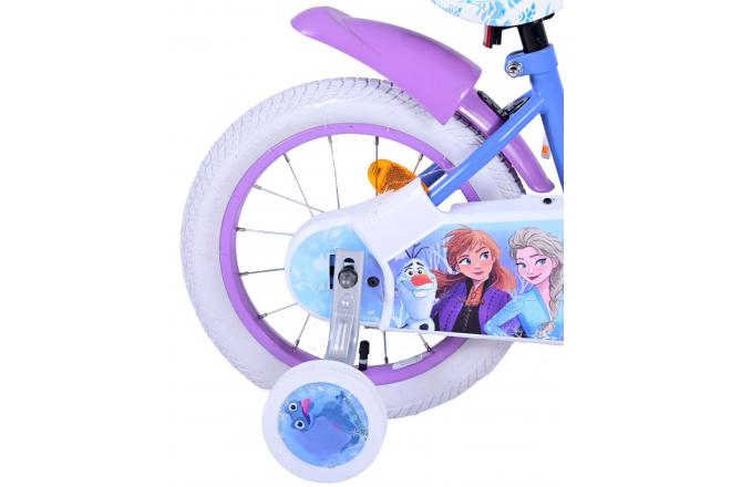 Disney Frozen 2 Kinderfahrrad - Mädchen - 14 inch - Blau / Lila