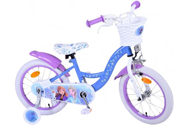 Disney Frozen 2 Kinderfahrrad - Mädchen - 16 Zoll - Blau / Lila