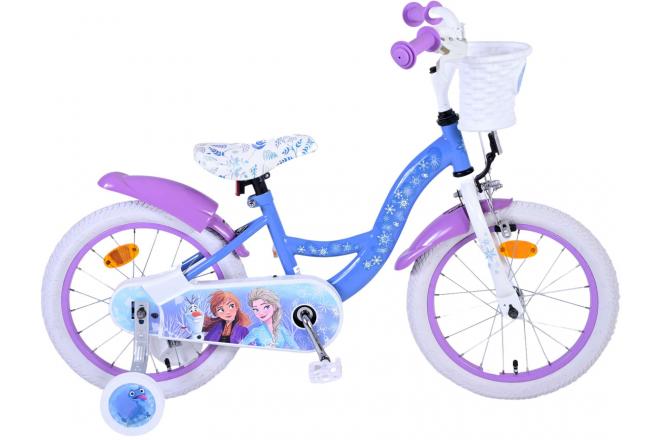 Disney Frozen 2 Kinderfahrrad - Mädchen - 16 Zoll - Blau / Lila