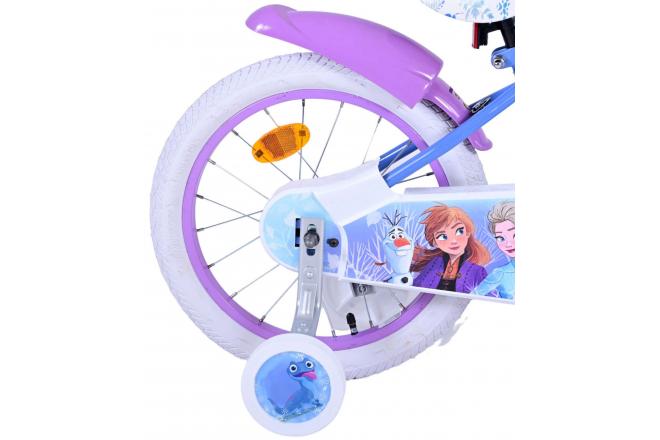 Disney Frozen 2 Kinderfahrrad - Mädchen - 16 Zoll - Blau / Lila