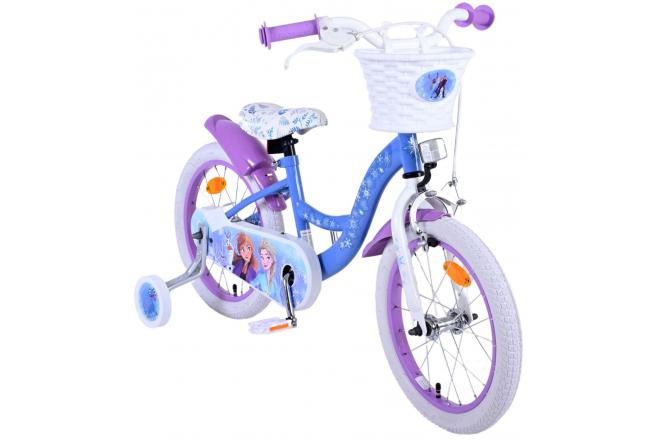 Disney Frozen 2 Kinderfahrrad - Mädchen - 16 Zoll - Blau / Lila