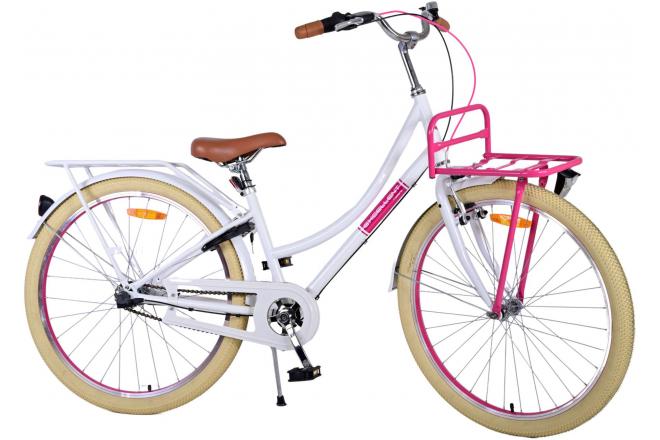 Volare Excellent Kinderfahrrad - Mädchen - 26 Zoll - Weiß - Shimano Nexus 3 Gänge