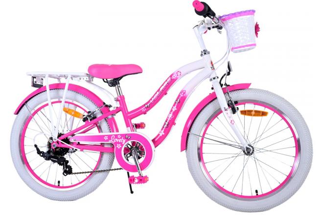 Volare Lovely Kinderfahrrad - Mädchen - 20 Zoll - Rosa - 6 Gänge