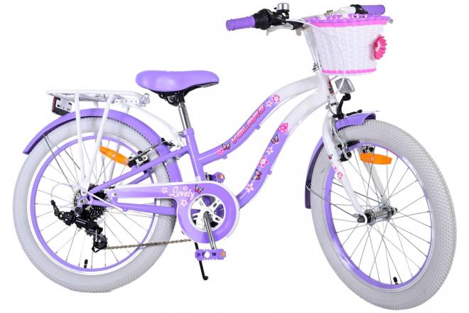 Volare Lovely Kinderfahrrad - Mädchen - 20 Zoll - Lila - 6 Gänge