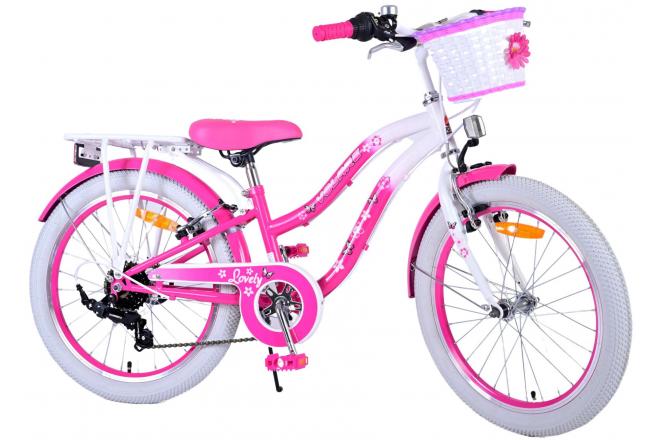 Volare Lovely Kinderfahrrad - Mädchen - 20 Zoll - Rosa - 6 Gänge