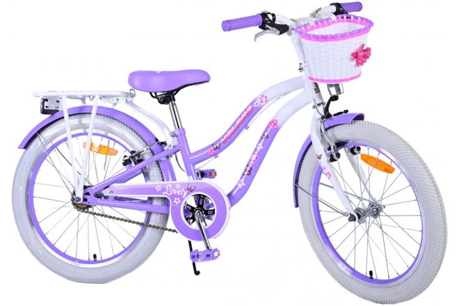 Volare Lovely Kinderfahrrad - Mädchen - 20 Zoll - Lila - Zweihandbremsen