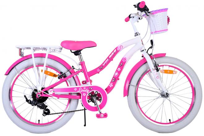 Volare Lovely Kinderfahrrad - Mädchen - 20 Zoll - Rosa - 6 Gänge