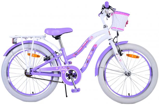 Volare Lovely Kinderfahrrad - Mädchen - 20 Zoll - Lila - Zweihandbremsen