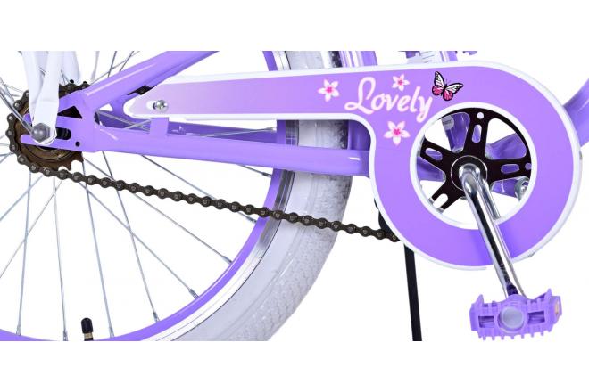 Volare Lovely Kinderfahrrad - Mädchen - 20 Zoll - Lila - Zweihandbremsen