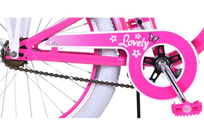 Volare Lovely Kinderfahrrad - Mädchen - 20 Zoll - Rosa Zwei Handbremsen