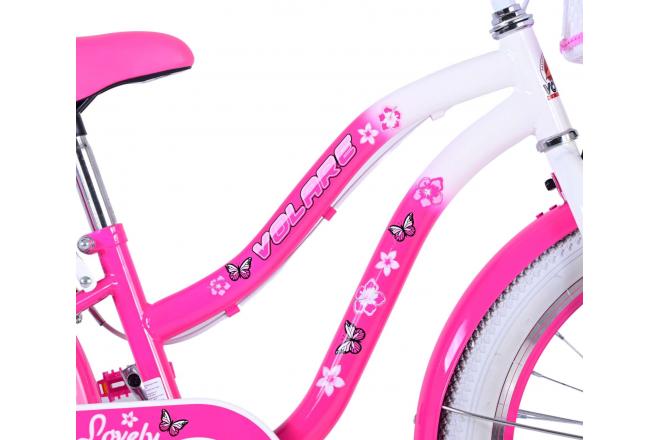 Volare Lovely Kinderfahrrad - Mädchen - 20 Zoll - Rosa Zwei Handbremsen