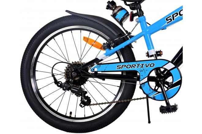 Volare Sportivo Kinderfahrrad - Jungen - 20 Zoll - Blau - 7 Gänge