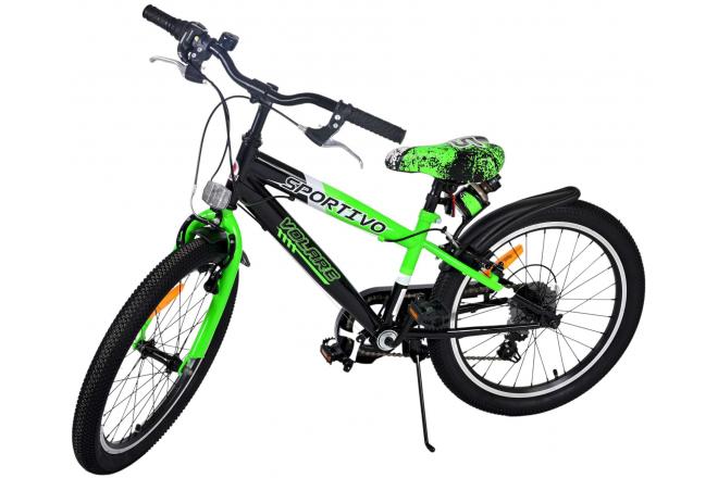 Volare Sportivo Kinderfahrrad - Jungen - 20 Zoll - Grün - 7 Gänge