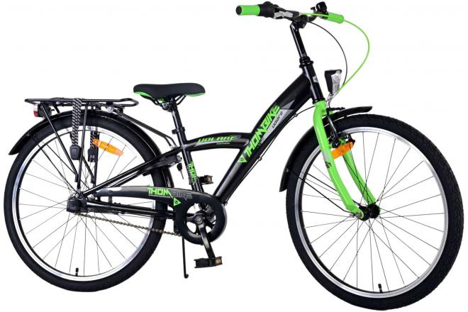 Volare Thombike Kinderfahrrad - Jungen - 24 Zoll - Grün Schwarz - 3 Gänge