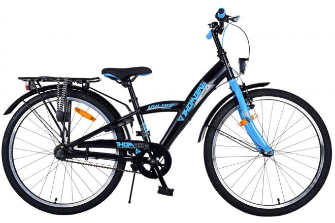 Volare Thombike Kinderfahrrad - Jungen - 24 Zoll - Schwarz Blau - 3 Gänge