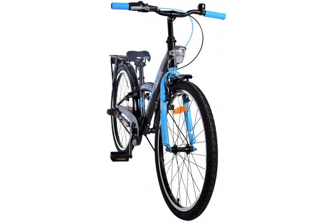 Volare Thombike Kinderfahrrad - Jungen - 24 Zoll - Schwarz Blau - 3 Gänge