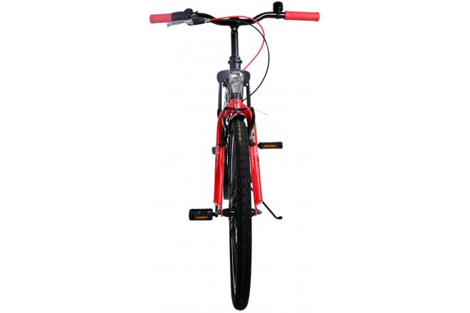 Volare Thombike Kinderfahrrad - Jungen - 24 Zoll - Schwarz Rot - 3 Gänge