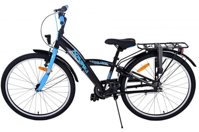 Volare Thombike Kinderfahrrad - Jungen - 24 Zoll - Schwarz Blau - 3 Gänge