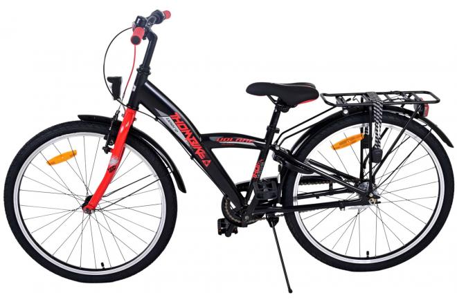 Volare Thombike Kinderfahrrad - Jungen - 24 Zoll - Schwarz Rot - 3 Gänge