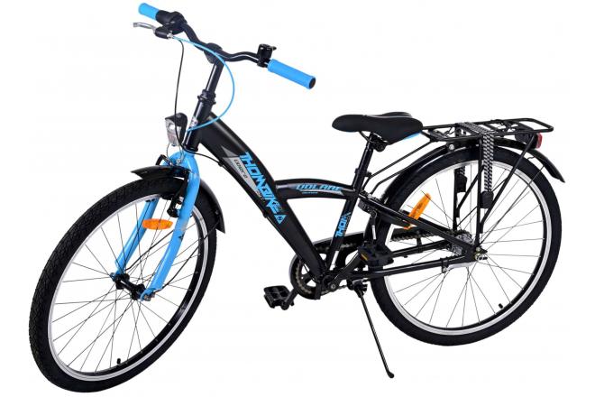 Volare Thombike Kinderfahrrad - Jungen - 24 Zoll - Schwarz Blau - 3 Gänge