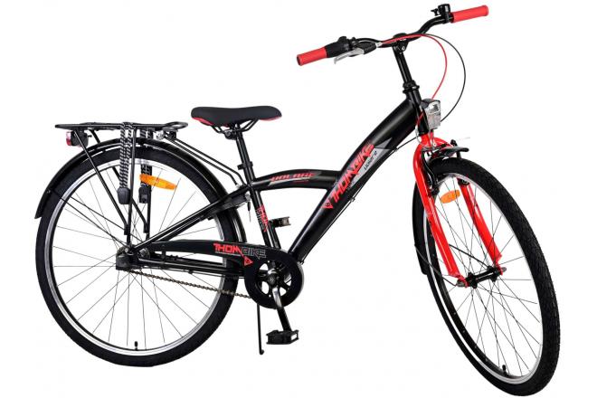 Volare Thombike Kinderfahrrad - Jungen - 26 Zoll - Schwarz Rot - 3 Gänge