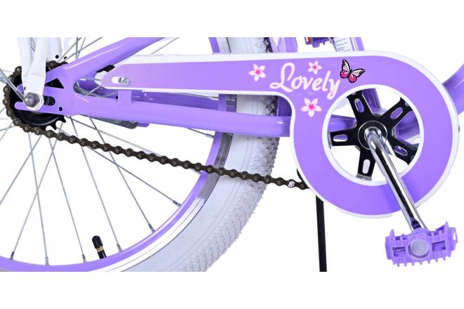 Volare Lovely Kinderfahrrad - Mädchen - 20 Zoll - Lila