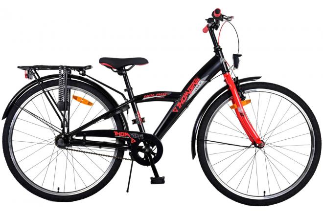 Volare Thombike Kinderfahrrad - Jungen - 26 Zoll - Schwarz Rot - 3 Gänge