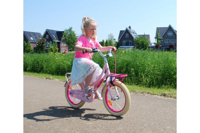 Volare Excellent Kinderfahrrad - Mädchen - 16 Zoll - Rosa - 95% montiert