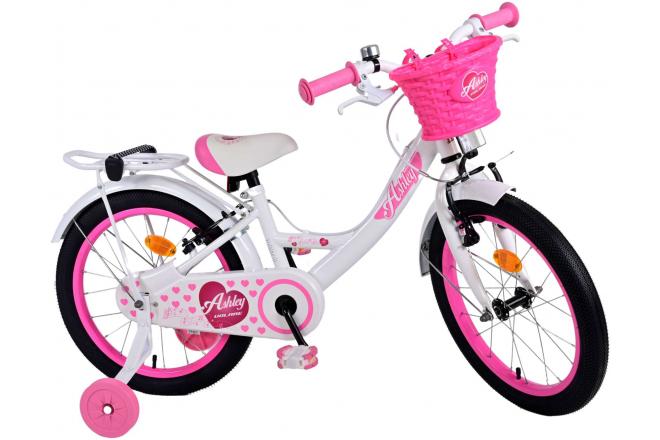 Volare Ashley Kinderfahrrad - Mädchen - 18 Zoll - Weiß - Zweihandbremsen