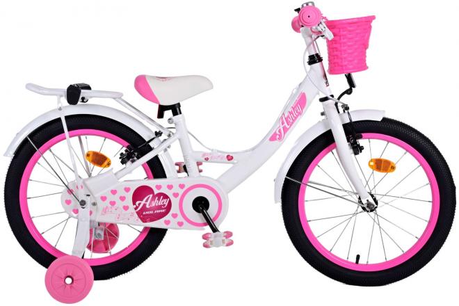 Volare Ashley Kinderfahrrad - Mädchen - 18 Zoll - Weiß - Zweihandbremsen
