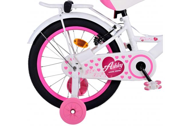 Volare Ashley Kinderfahrrad - Mädchen - 18 Zoll - Weiß - Zweihandbremsen