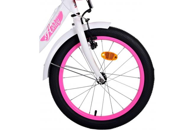 Volare Ashley Kinderfahrrad - Mädchen - 18 Zoll - Weiß - Zweihandbremsen