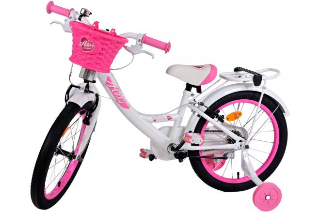 Volare Ashley Kinderfahrrad - Mädchen - 18 Zoll - Weiß - Zweihandbremsen